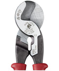 Close-up of Pro Grade Journeyman High Leverage Cable Cutter And Wire Stripper For Aluminum Copper And Communications Cable.