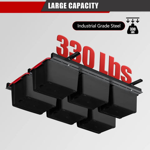 Adjustable Overhead Garage Storage Rack Expandable Ceiling Organizer Super Sturdy Steel Frame Fits Any Tote Perfectly Keep Your Gear Solid Clutter Free Zero Sweat Assembly Heavy Duty Build