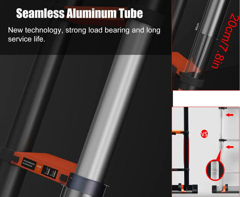 Seamless aluminum tube detail of Built Tough Aluminum Telescoping Extension Ladder With Quick Glide Wheels and Wide Anti Slip Pedals.