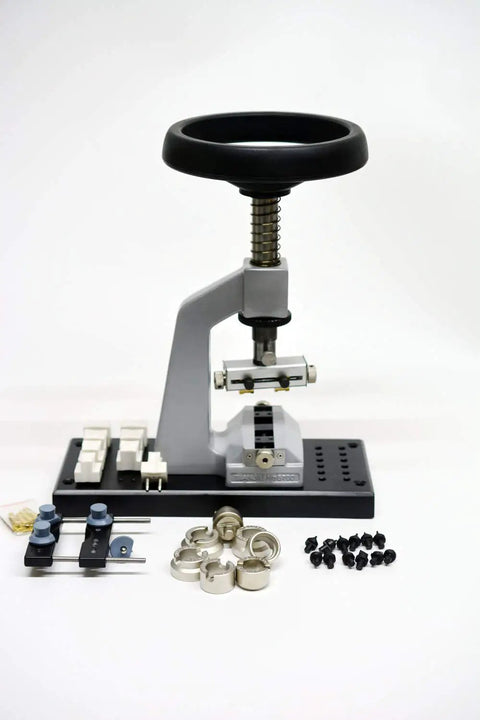 Watch Case Opener And Closer Tool Set Pro Grade For DIY Repair Includes All Parts And Black Holder Fits Most Watches Up To 42mm