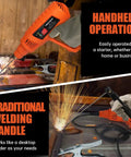 ARC Handheld Welder 110V IGBT Inverter With Digital Display Portable Hot Start MMA Welding Gun in use, with sparks and handle detail