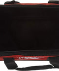 Top view of 16 Inch Heavy Duty Tool Tote Bag with padded bottom, water resistant 600 denier canvas, visible handles, and interior space.