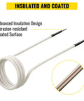 Insulated coil from Induction Heater Coil Kit Set With 8 Coils For No Flame Heat And Rusty Bolt Removal, abrasion-resistant surface.
