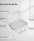Portable Tool Box Organizer With Clear Compartments And Dividers For Easy Workshop Hardware Storage Durable Polypropylene Construction
