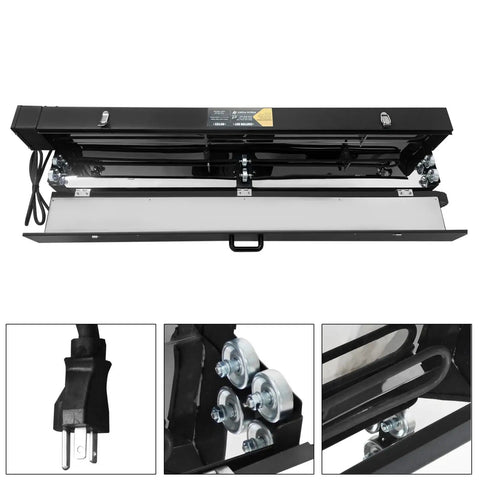 Heavy Duty PvC Conduit Hot Box Heater For 1/2 To 4 Inch Pipe showing heating element and rollers for precise bending.