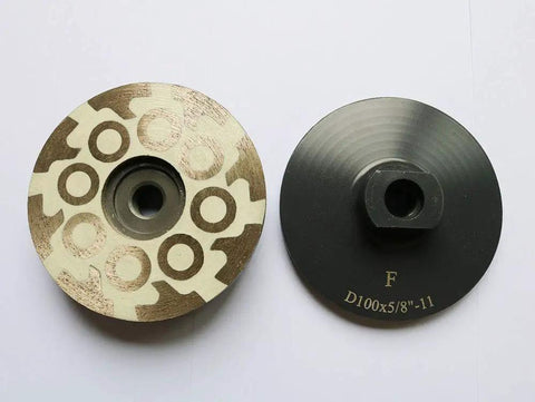 4 Inch Diamond Resin Filled Cup Wheel With 5/8-11 Thread For Grinding Granite Stone And Tiles, Wet Or Dry Use, Fine Grit