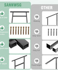 2 Pack Rock Solid Outdoor Step Handrails For Stairs, Adjustable Heavy Duty Steel Porch Railing, comparison of sturdy features and safety.