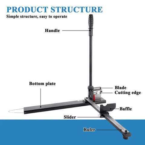 Manual DIN Rail Cutter With Anti Slip Handle And 50cm Ruler For Pro Grade DIY Friendly Precise Cutting Of 35mm Wide Steel Or Aluminum DIN Rails
