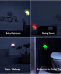 Mushroom Sensor Night Light With Auto Dusk To Dawn Glow Plug In 7 Color Changing LED Lamp for Bedroom, Living Room, Stairs, Bathroom