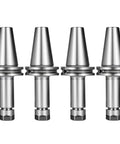 Premium CAT40 Tool Holder Set With Precision ER16 And ER32 Collet Chucks Built Like A Tank For Smooth CNC Milling Lathe Ops And Reliable Daily Shop Workloads, showing four steel collet chucks.