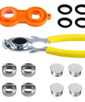 6 Piece Faucet Aerator Removal Wrench Kit Including Sink Bubbler Tools And M24 Adapter Nuts For Your Effortless Plumbing Upgrades and Top Shelf Durability, includes brass aerators and pliers.