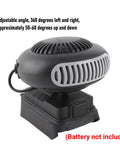 Cordless Battery Powered Space Heater 170 Watt Portable Desk Warmer with 360 swivel head for adjustable heating.