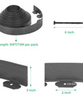 Easy Install Landscape Edging Border Kit With 75 Stakes 50 Ft Flexible Black Plastic Border dimensions and parts