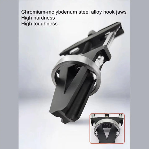 Pro Level Motorcycle Steering Column Race Puller Tapered Bearing Complete Disassembly Kit Heavy Duty Metal Hand Tool Real Talk Gear For Car Shop Mechanics And DIY Crews Who Want To Fix It Up Good And Make That Engine Sing Again, chrome-moly hook jaw tool