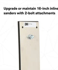 Hookit Straightline Air File Shoe 05748 Two And Three Quarters Inch By Sixteen Inch Sanding Pad with label and bolt