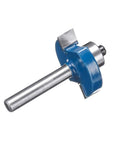Close-up of a carbide router bit from the Thirty Five Piece 1/4 Inch Carbide Router Bit Set With Rugged Carry Case Essential Woodworking Cutting Tools.