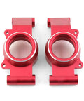 Premium Heavy Duty Metal Rear Stub Axle Hub Carrier Upgrade Kit For 1/5 Scale RC Car Red Replacement Parts view of CNC cut steel hubs