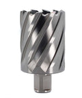 Oscarbide annular cutter, 1-7/8 in cutting diameter, 3/4 in Weldon shank, 2 in depth of cut, metallic finish.