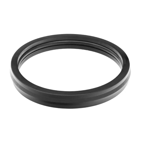 Cylinder Seal Kit 6 Piece Heavy Duty Hydraulic Replacement Set For Box Scrapers Mowers Blades And Tractors Fits One And One Eighth Inch Rods And Three Inch Barrel Bore Professional Grade Kit For Easy Install And Reliable Performance, showing a black nitrile urethane seal ring.