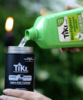 Pouring Clean Burn Mosquito Repellent Torch Fuel For Outdoor Use Easy Pour One Quarter Gallon 32 Oz Smokeless Low Soot Citronella into canister