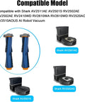 Two blue cylindrical roller brushes with orange ends and black bristles for Shark AI robot vacuums