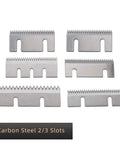 Heavy Duty Serrated Carton Sealer Blades Built Tough For Rock Solid Sharpness On Semi Automatic Packing Machines, carbon steel, 84x25x1.5mm.