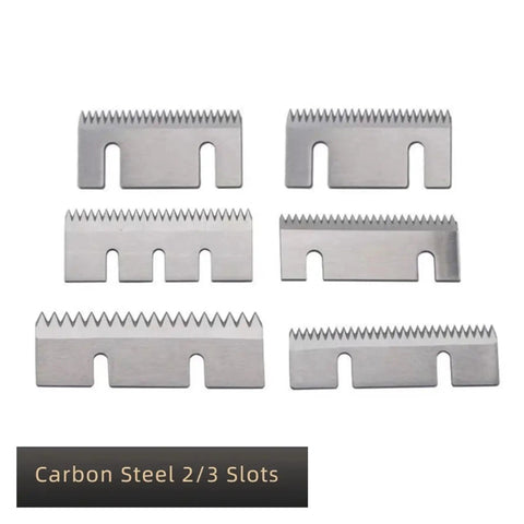 Heavy Duty Serrated Carton Sealer Blades Built Tough For Rock Solid Sharpness On Semi Automatic Packing Machines, carbon steel, 84x25x1.5mm.