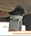 Tough As Nails Rubber Jack Pads Two Pack Universal Pinch Weld Savers under a vehicle floor jack for safe lifting.