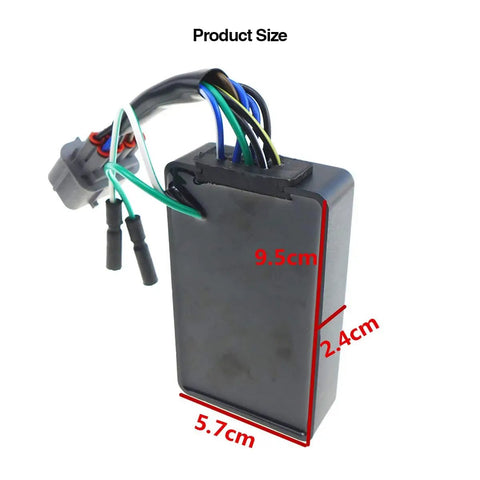 Beefed-Up Rancher 350 CDI Box Upgrade for 2000-2005 TRX350 ATV TE FM TM FE Models, size labeled, front view