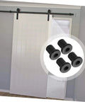Four Pack Sliding Barn Door Track Spacers And Wall Track Connectors For Durable Support And Reliable Rolling Ideal Replacement Hardware For Barn Doors Garages Basements And More
