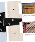 8 Pack 5 Inch Black Painted Galvanized T Shape Weld On Exterior Door Hinges For Mobile Homes Sheds Garages And Cabinets Durable Rust Resistant