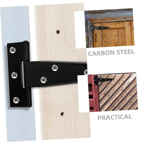 8 Pack 5 Inch Black Painted Galvanized T Shape Weld On Exterior Door Hinges For Mobile Homes Sheds Garages And Cabinets Durable Rust Resistant