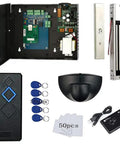 Pro Grade One Door Access Control System With 600 Lb Magnetic Lock Waterproof Card Reader 110V Power Box Complete Kit