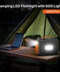 Go To All In One Portable Power Station With 100W Solar Generator, camping LED flashlight, tent, laptop, nighttime use