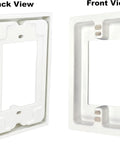 1-Gang Non-Metallic Shallow Surface Box Extender Five Eighths Inch Lift Paintable White For Outlets And Switches 1 Pack