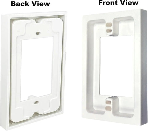 1-Gang Non-Metallic Shallow Surface Box Extender Five Eighths Inch Lift Paintable White For Outlets And Switches 1 Pack