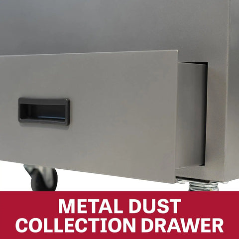 Metalworking Dust Collector For Shop Pros With 490 CFM, 115 230V Single Phase, Non Sparking Aluminum Housing And Filter drawer