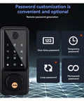 Auto Locking Smart Deadbolt With Touchless Fingerprint Entry And Magnetic Door Sensor Including Lightning Fast Unlocking Bluetooth App Control With Time Limited Guest Keys And Real Time Activity Logs For Total Peace Of Mind keypad with password options