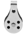Front view of Two Pack 25mm Stainless Steel Bearing Wheel Pulley For Marine Rope Towing Kayak And Sailing Heavy Duty Rust Resistant 304 SS Construction Smooth Rotation Solid Load Transfer.