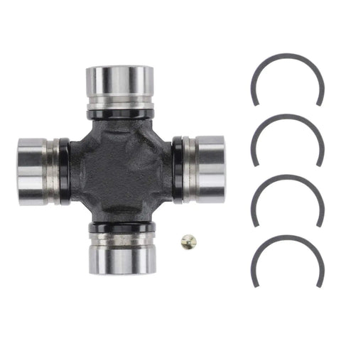 Greaseable Super Strength Universal Joint For Jeep Wrangler Heavy Duty U Joint Drive Shaft Replacement Easy Install Durable Cross Bearing High Load Capacity Replaces Worn Out Joints Reliable Power Transfer, black steel joint with retaining clips