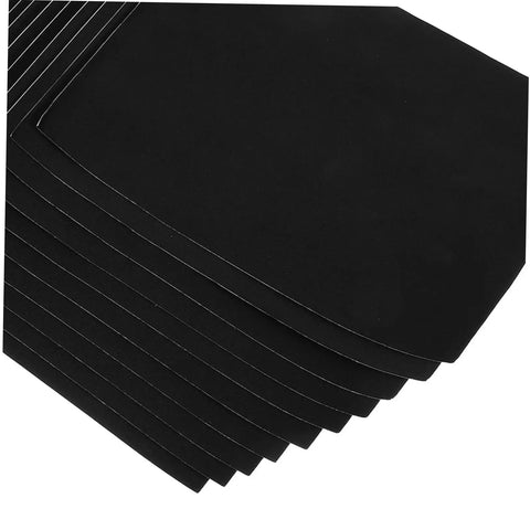 10 Pack Self Adhesive Furniture Padding Sound Dampening Buffers for noise reduction, black foam sheets detail view