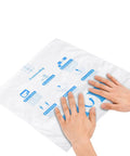 Hands using 4Pcs 14x16 Inch Expanding Foam Packaging For PCs And Valuables, Self Forming Cushioning Material That Shapes To Odd Shaped Electronics
