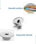 Beachy Surfboard Round Cabinet Knobs With Screws 28mm 2 Pack Stainless Steel Durable Hardware For Cabinets And Drawers Modern Beach Home Decor For A Coastal Look, stainless steel knob