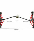 Diagram of All In One Heavy Duty 4WD CV Axle Shaft Assembly Kit With Reverse Gearbox For ATV Go Kart Quad Buggy showing dimensions
