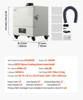 Heavy Duty Solder Fume Extractor Delivering Beast Mode Suction Power With Four Stage Filtration And Wireless Remote Control, 20.47x12.4x16.73 in.