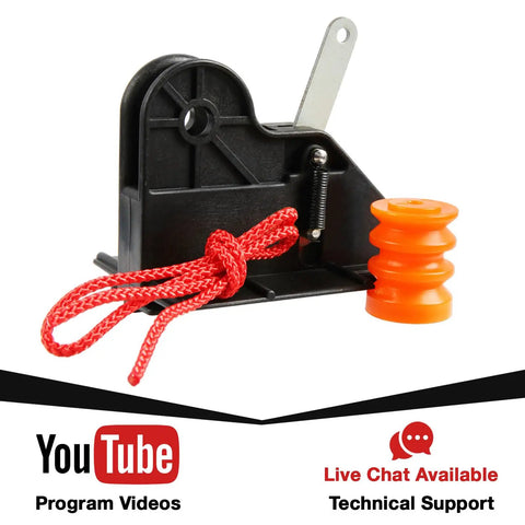 Direct Replacement Garage Door Screw Drive Carriage For 20414R 34107R 25589S 25589C shown with red pull cord