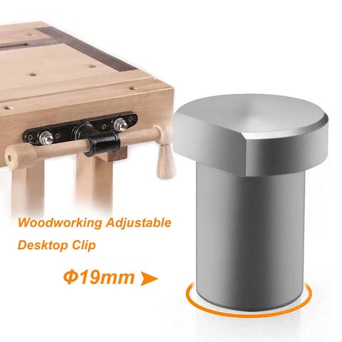 Heavy Duty 2 Pack Bench Dog Clamps With 4 Pack Woodworking Hold Downs Fits 19mm Holes Adjustable Workbench Stops on desktop