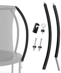 Top Shelf Trampoline Curved Net Pole Replacement Set Hella Sturdy Foam Padded Poles and accessories for trampoline safety.