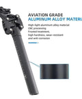 Hydraulic Suspension Seatpost For Road Bikes And E Bikes Lightweight Aluminum Alloy 350mm showing detailed alloy material