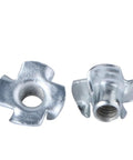 T Nut Zinc Plated Four Claw Blind Nut Insert For Wood Furniture And Speaker Mounts Pronged Tee Nut Heavy Duty Threaded Insert M5x20